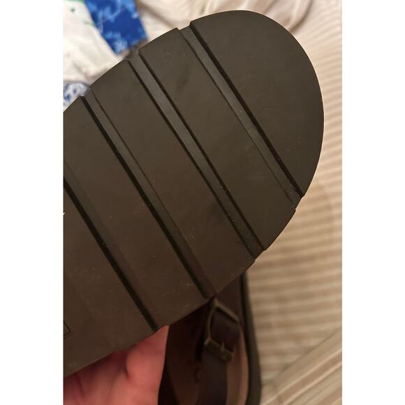 Nicole Brown Leather Fisherman Sandals Women's Size 10 - Picture 7 of 7